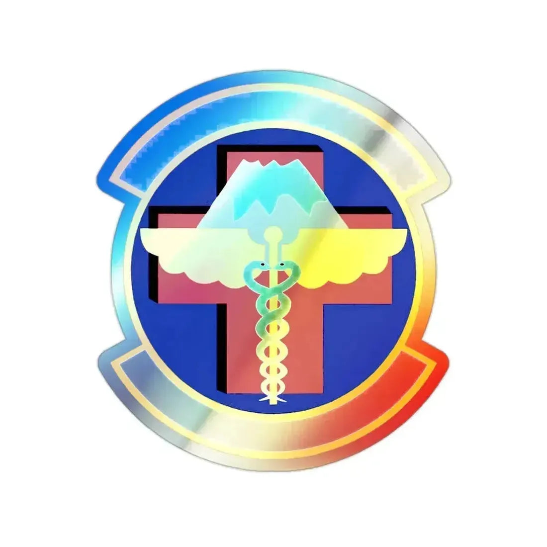 374 Healthcare Operations Squadron (U.S. Air Force) Holographic STICKER Die-Cut Vinyl Decal 2 Inch Holographic - The Sticker Space