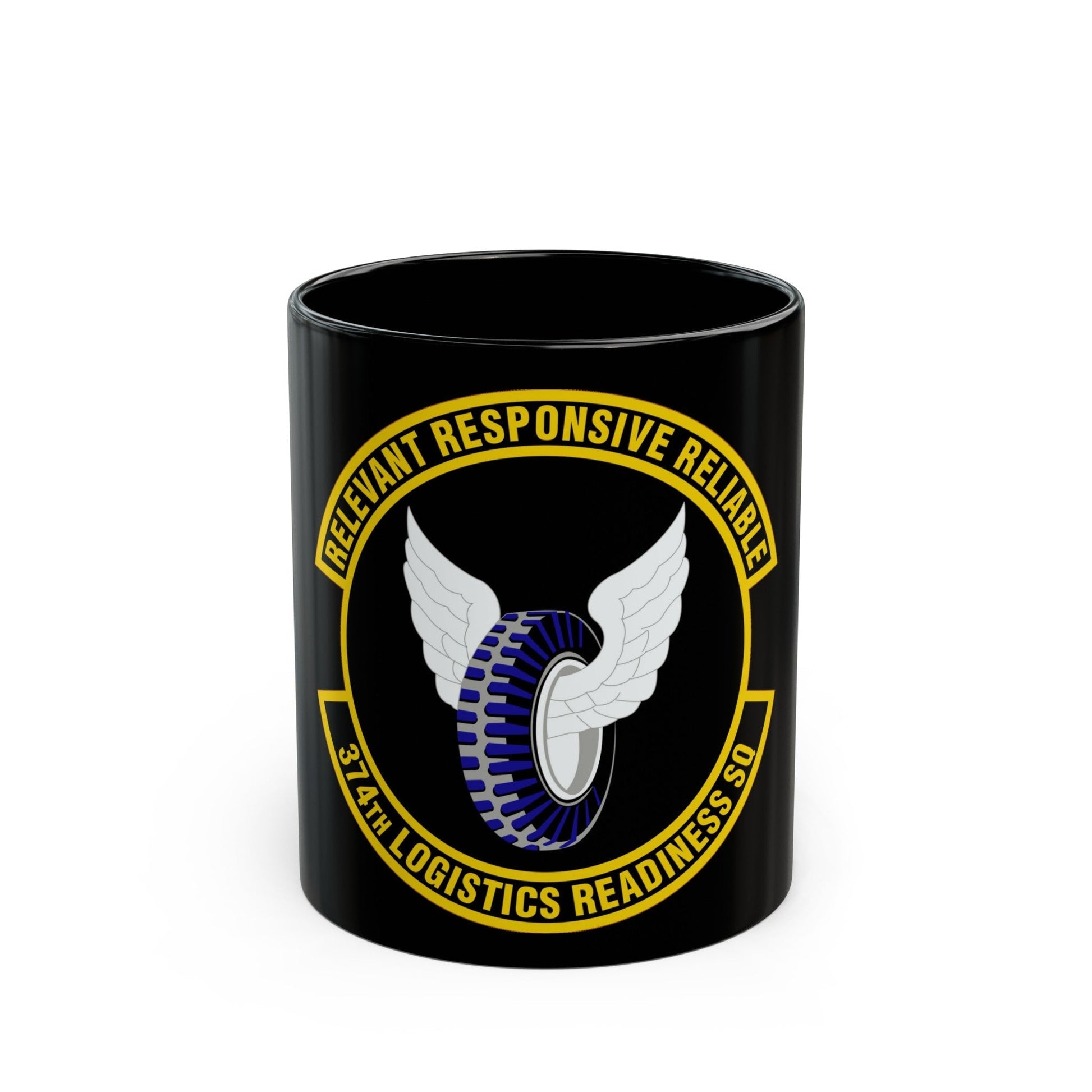 374 Logistics Readiness Squadron PACAF (U.S. Air Force) Black Coffee Mug-11oz-The Sticker Space