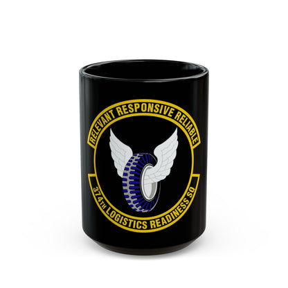 374 Logistics Readiness Squadron PACAF (U.S. Air Force) Black Coffee Mug-15oz-The Sticker Space