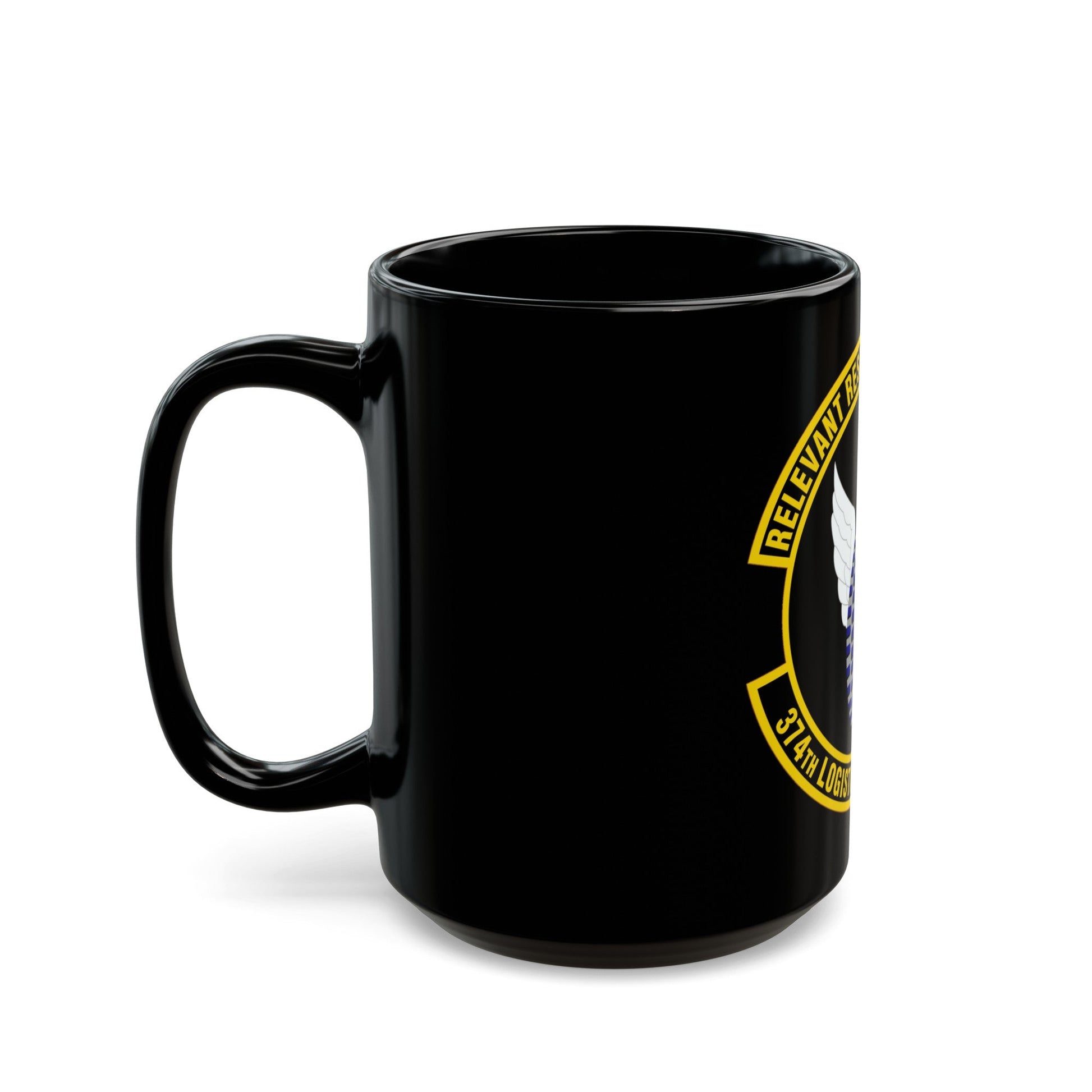 374 Logistics Readiness Squadron PACAF (U.S. Air Force) Black Coffee Mug-The Sticker Space