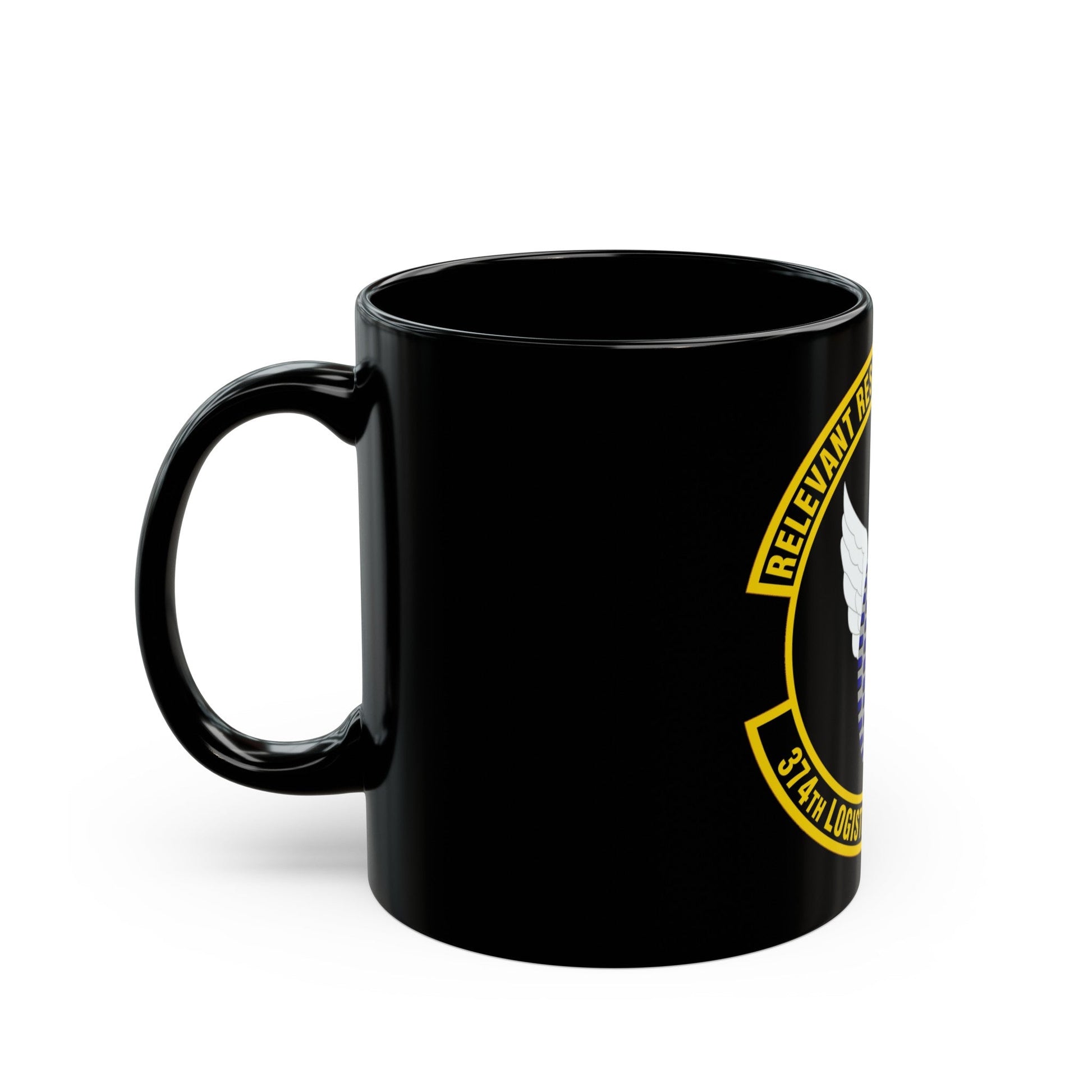 374 Logistics Readiness Squadron PACAF (U.S. Air Force) Black Coffee Mug-The Sticker Space