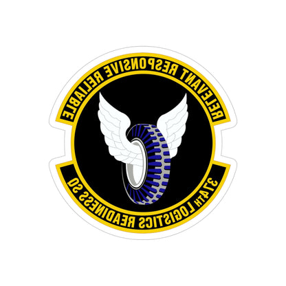 374 Logistics Readiness Squadron PACAF (U.S. Air Force) REVERSE PRINT Transparent STICKER-4" × 4"-The Sticker Space