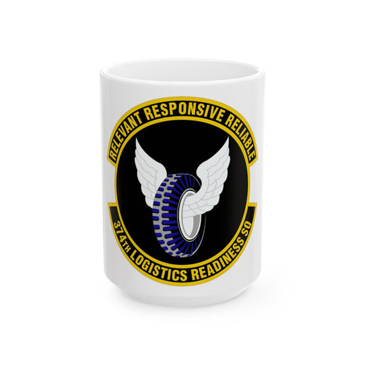 374 Logistics Readiness Squadron PACAF (U.S. Air Force) White Coffee Mug-15oz-The Sticker Space