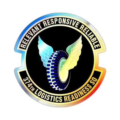 374 Logistics Readiness Squadron PACAF (U.S. Air Force) Holographic STICKER Die-Cut Vinyl Decal - The Sticker Space