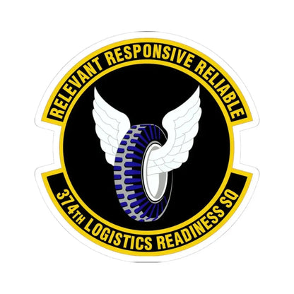 374 Logistics Readiness Squadron PACAF (U.S. Air Force) STICKER Vinyl Kiss-Cut Decal 3 Inch White - The Sticker Space