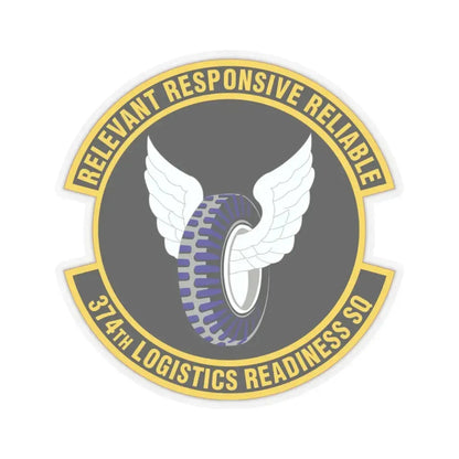 374 Logistics Readiness Squadron PACAF (U.S. Air Force) STICKER Vinyl Kiss-Cut Decal 6 Inch Transparent - The Sticker Space