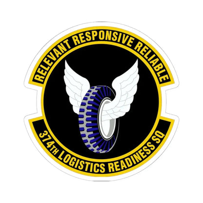 374 Logistics Readiness Squadron PACAF (U.S. Air Force) STICKER Vinyl Kiss-Cut Decal 6 Inch White - The Sticker Space