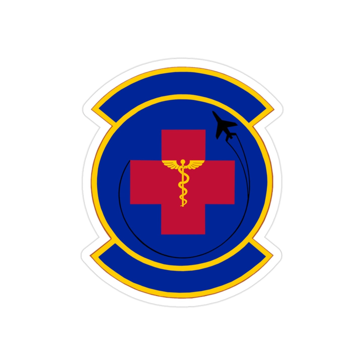 374 Operational Medical Readiness Squadron (U.S. Air Force) REVERSE PRINT Transparent STICKER-2" × 2"-The Sticker Space