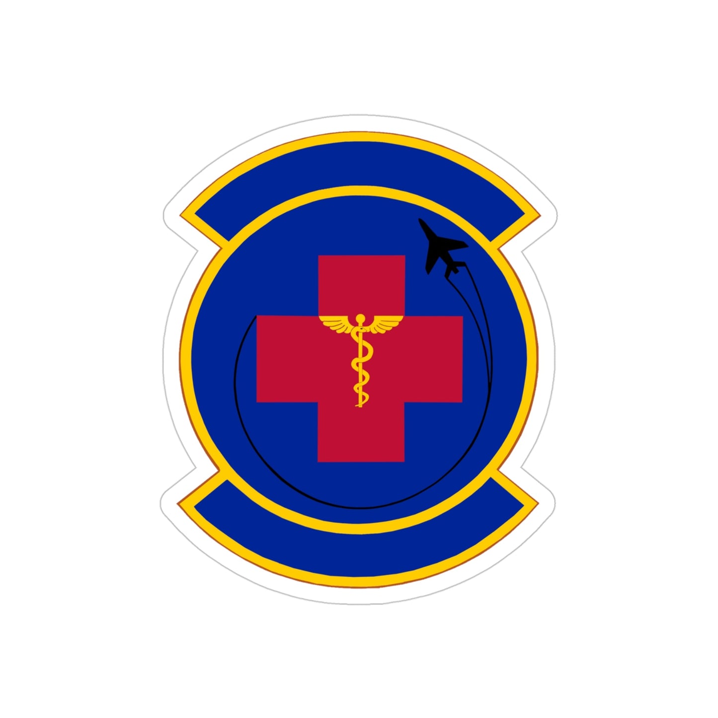 374 Operational Medical Readiness Squadron (U.S. Air Force) REVERSE PRINT Transparent STICKER-4" × 4"-The Sticker Space