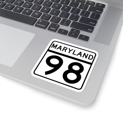 MD Route 98 (Maryland) (Road Sign) STICKER Vinyl Kiss-Cut Decal
