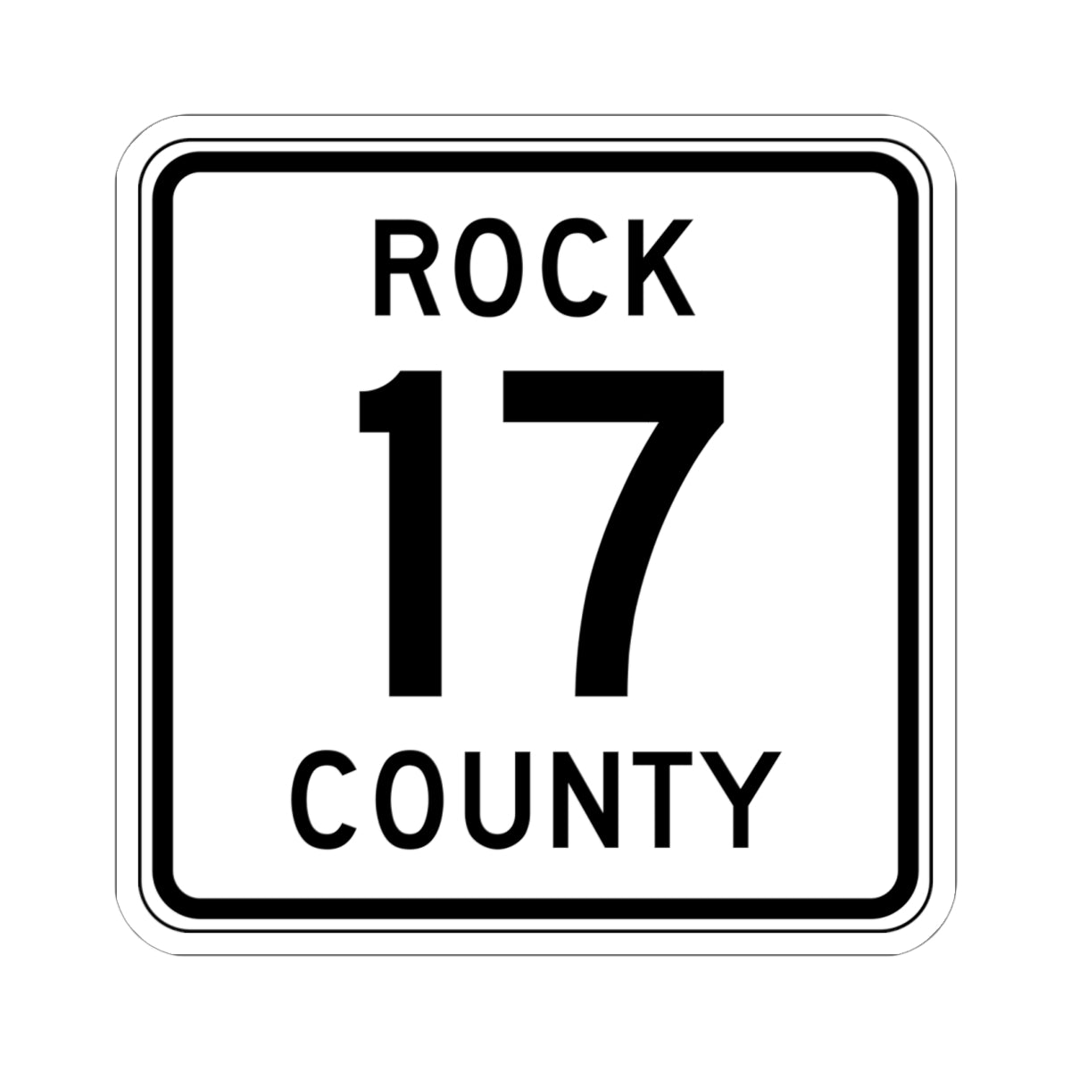Rock County Route 17 MN (Minnesota) (Road Sign) STICKER Vinyl Kiss-Cut Decal