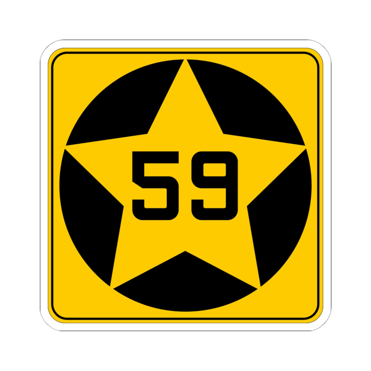 MN-59 1920 (Minnesota) (Road Sign) STICKER Vinyl Kiss-Cut Decal