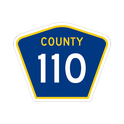 County 110 MN (Minnesota) (Road Sign) STICKER Vinyl Kiss-Cut Decal