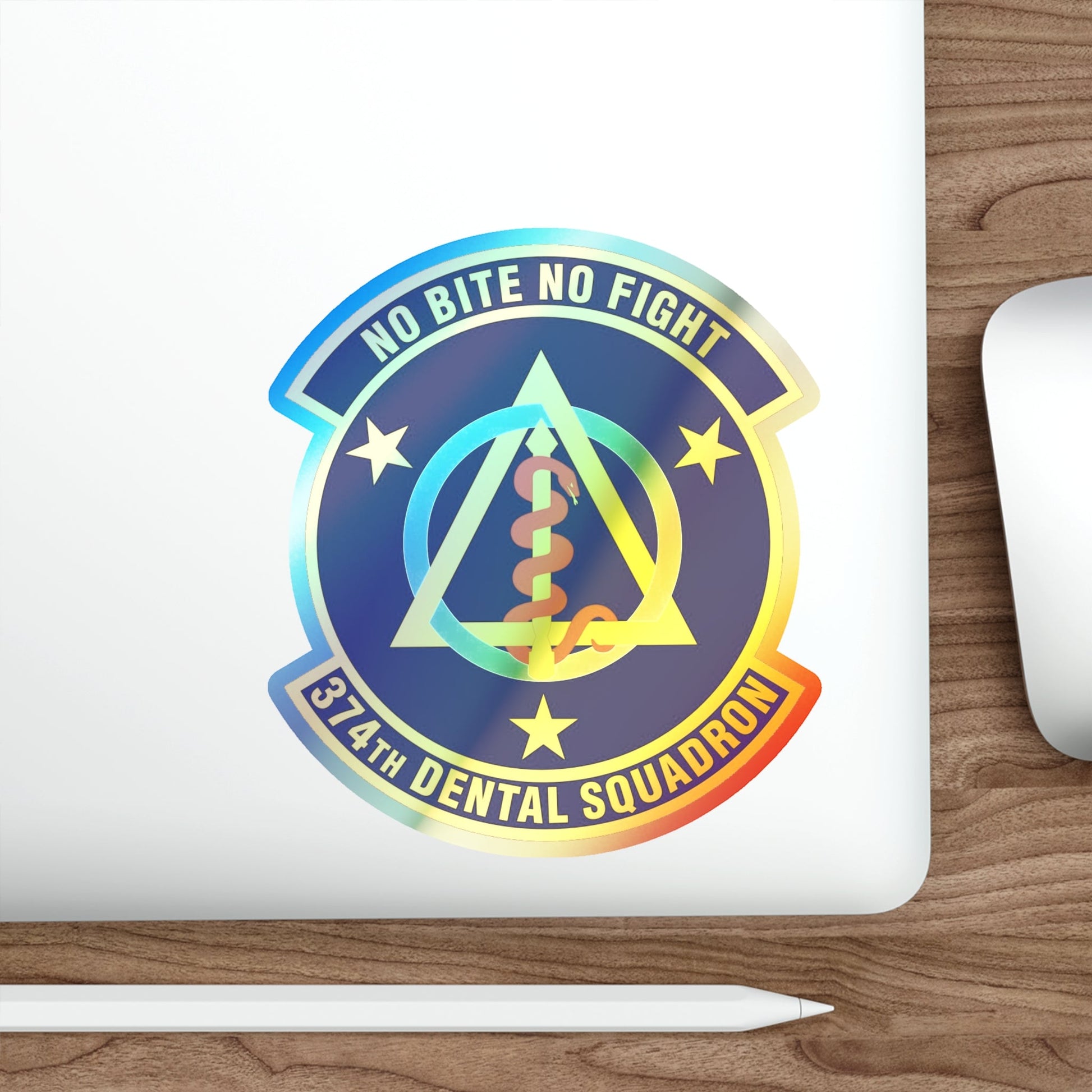 374th Dental Squadron (U.S. Air Force) Holographic STICKER Die-Cut Vinyl Decal-The Sticker Space