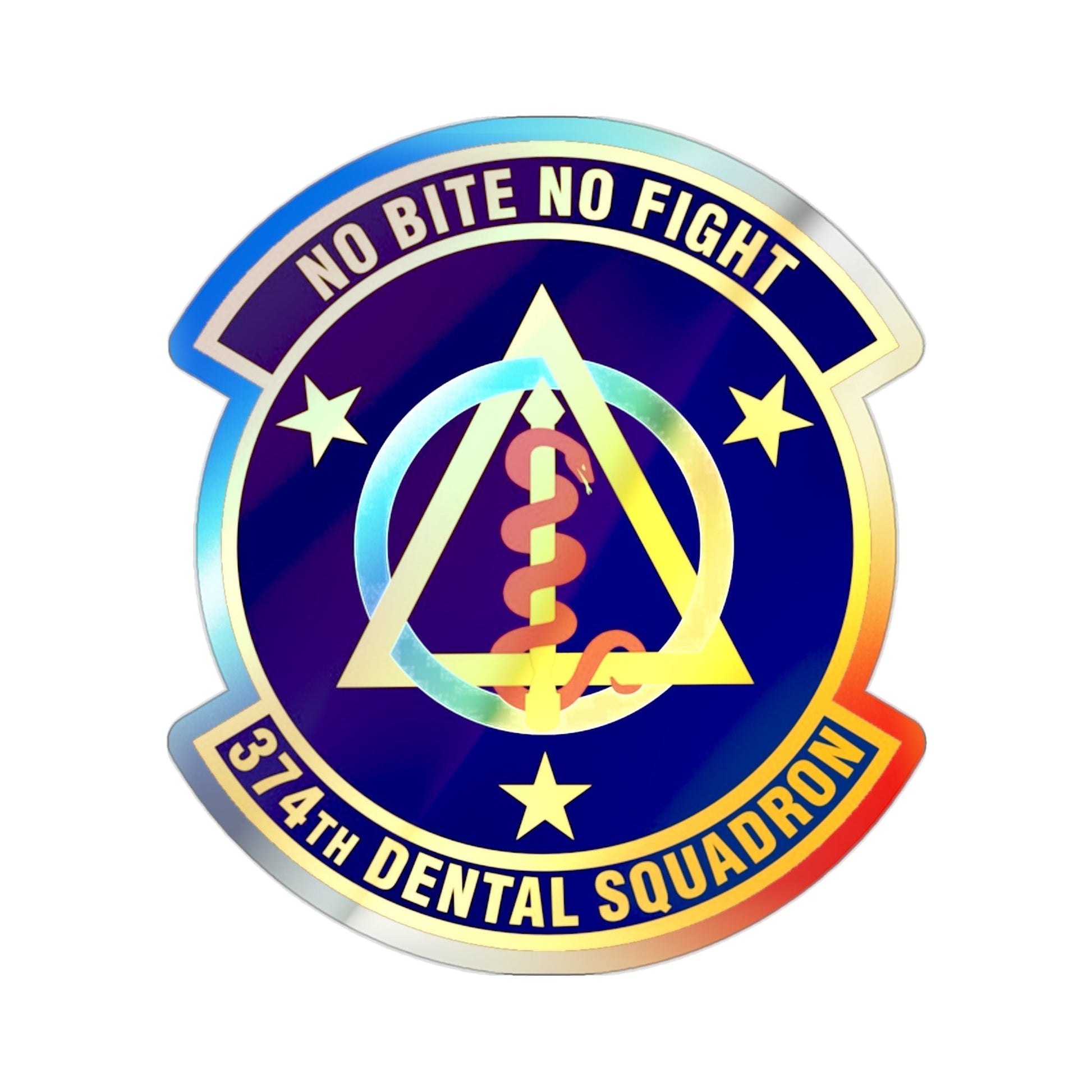 374th Dental Squadron (U.S. Air Force) Holographic STICKER Die-Cut Vinyl Decal-2 Inch-The Sticker Space