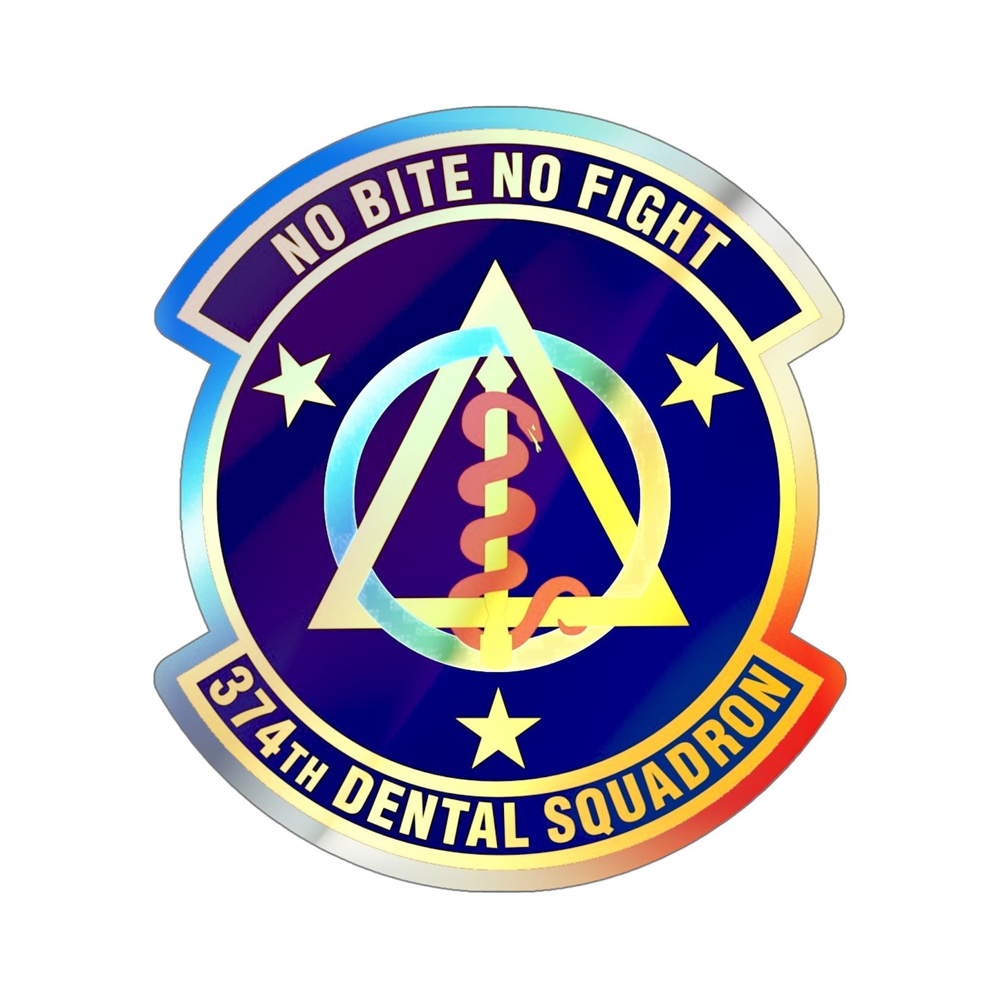 374th Dental Squadron (U.S. Air Force) Holographic STICKER Die-Cut Vinyl Decal-5 Inch-The Sticker Space