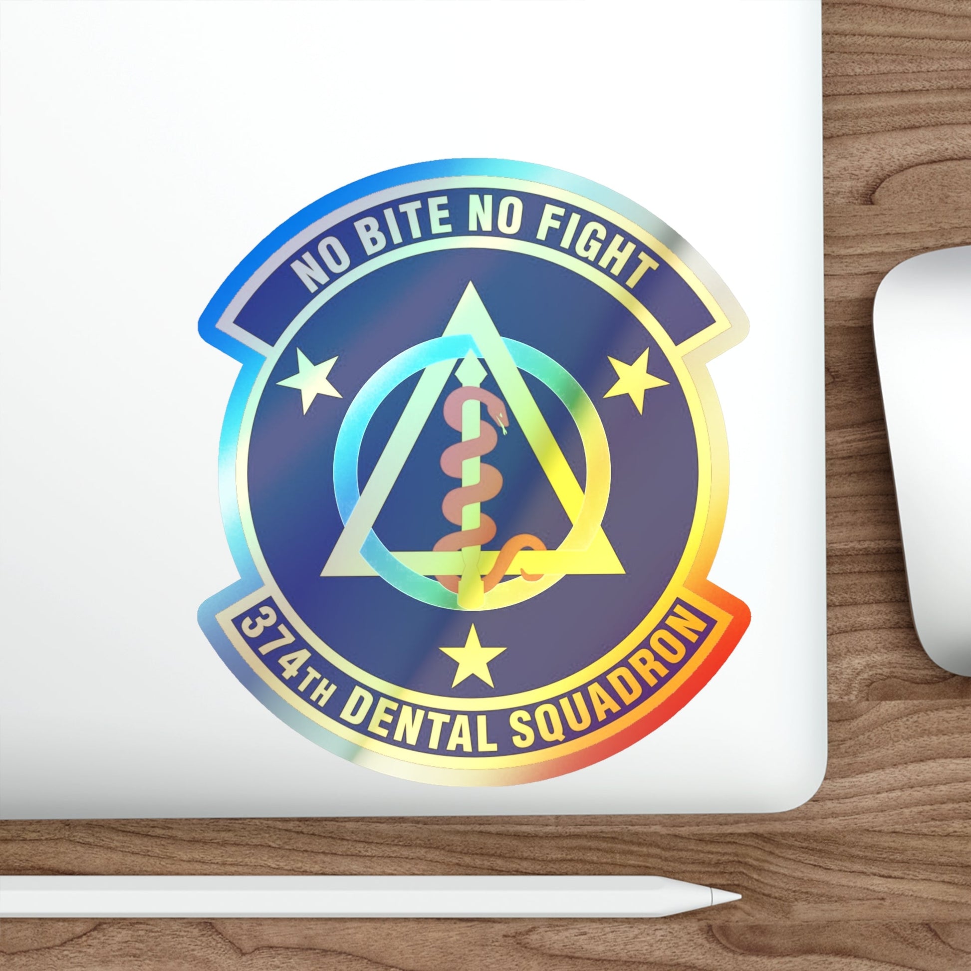 374th Dental Squadron (U.S. Air Force) Holographic STICKER Die-Cut Vinyl Decal-The Sticker Space