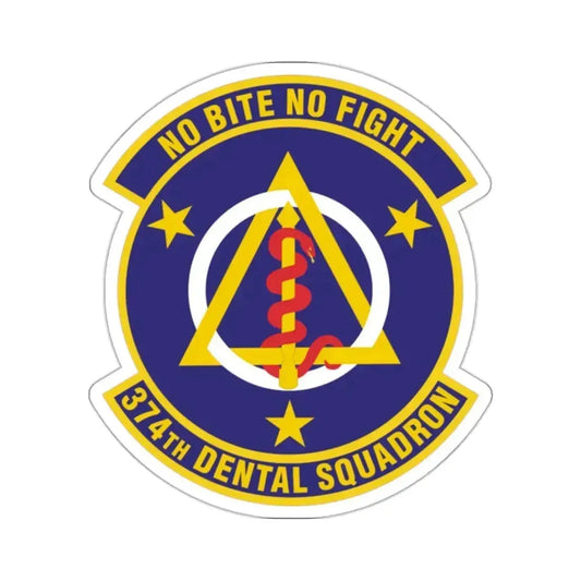 374th Dental Squadron (U.S. Air Force) STICKER Vinyl Kiss-Cut Decal 2 Inch White - The Sticker Space