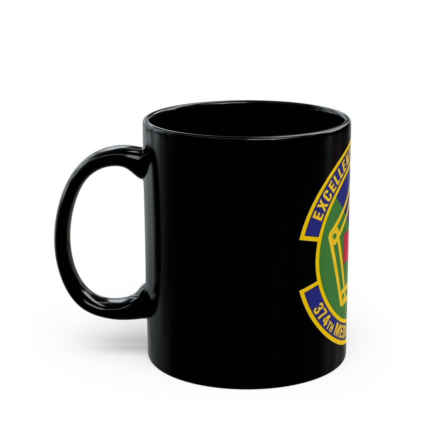 374th Medical Support Squadron (U.S. Air Force) Black Coffee Mug-The Sticker Space