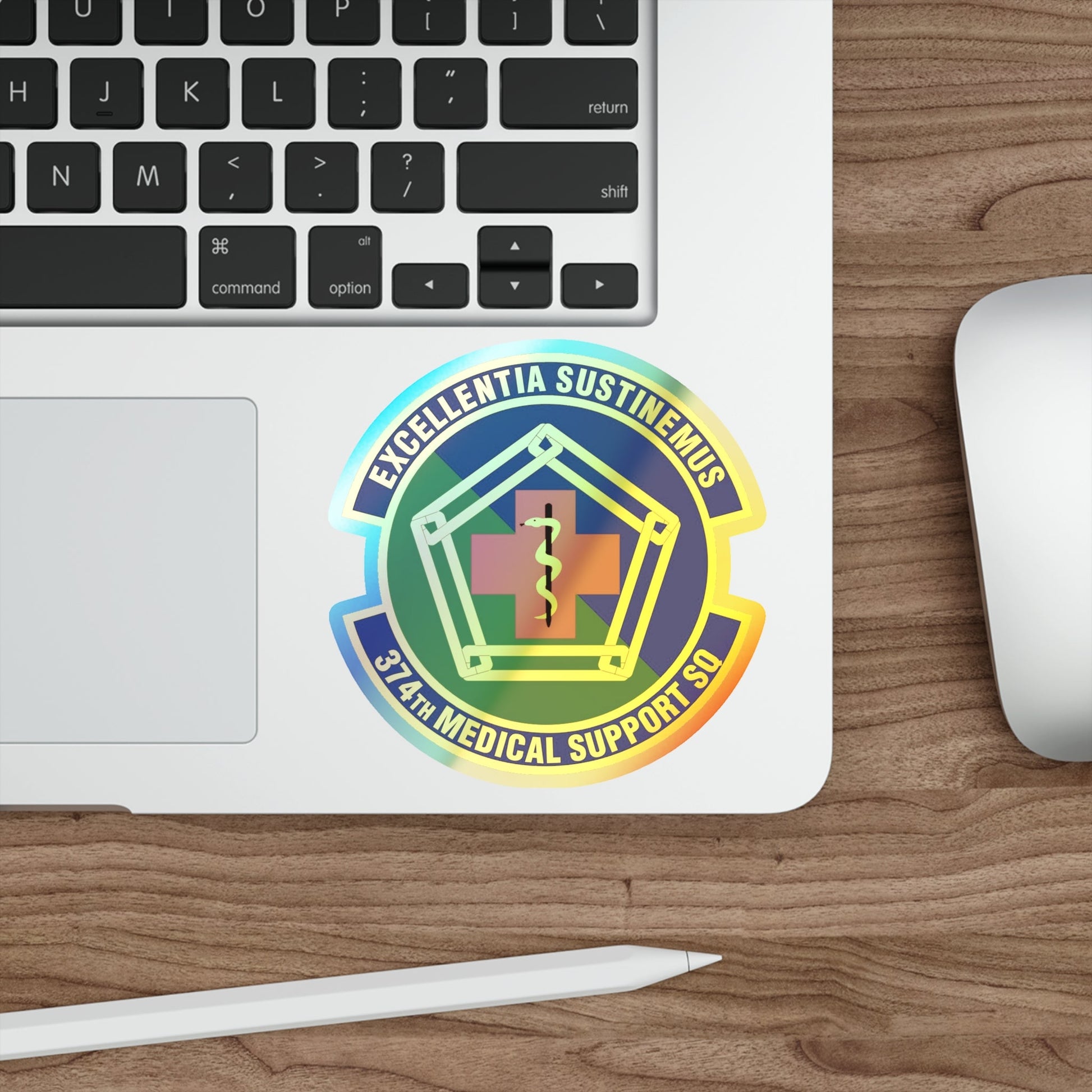 374th Medical Support Squadron (U.S. Air Force) Holographic STICKER Die-Cut Vinyl Decal-The Sticker Space