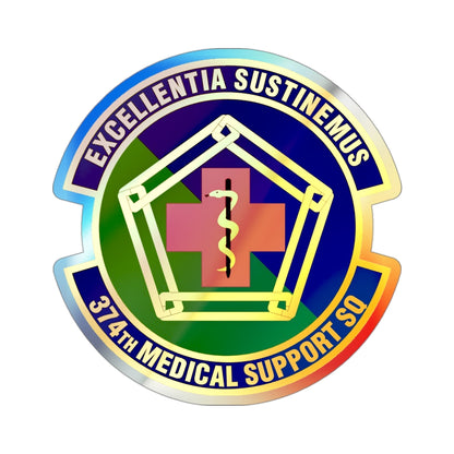 374th Medical Support Squadron (U.S. Air Force) Holographic STICKER Die-Cut Vinyl Decal-3 Inch-The Sticker Space