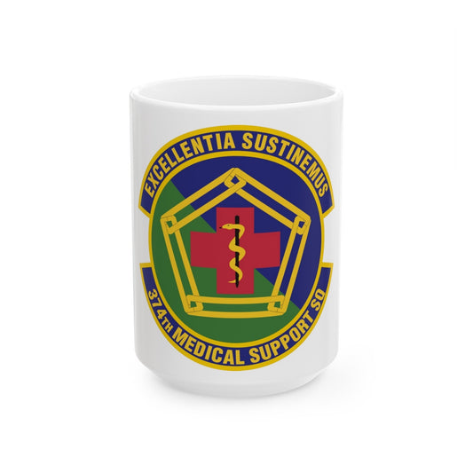 374th Medical Support Squadron (U.S. Air Force) White Coffee Mug-15oz-The Sticker Space