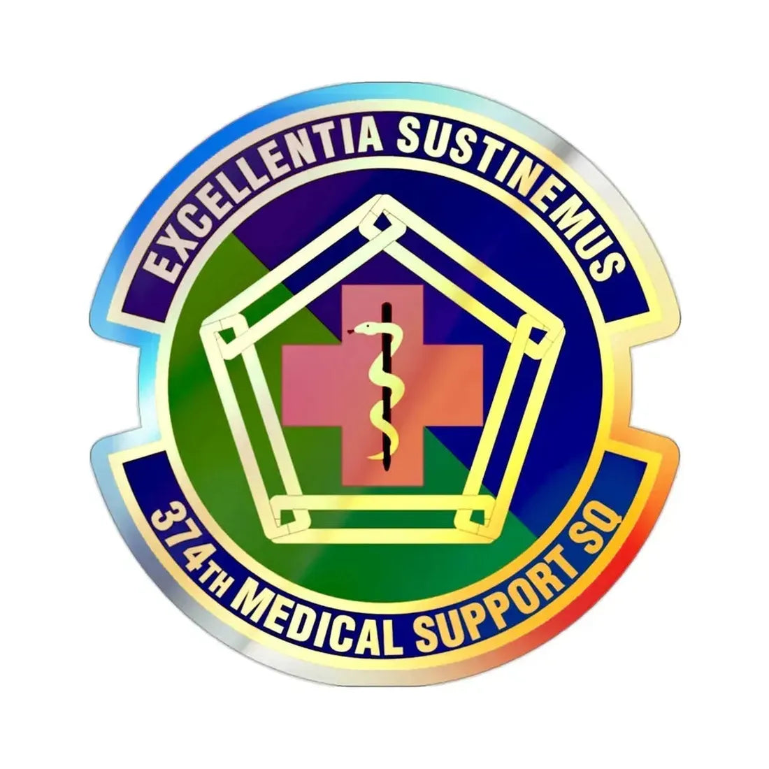 374th Medical Support Squadron (U.S. Air Force) Holographic STICKER Die-Cut Vinyl Decal - The Sticker Space