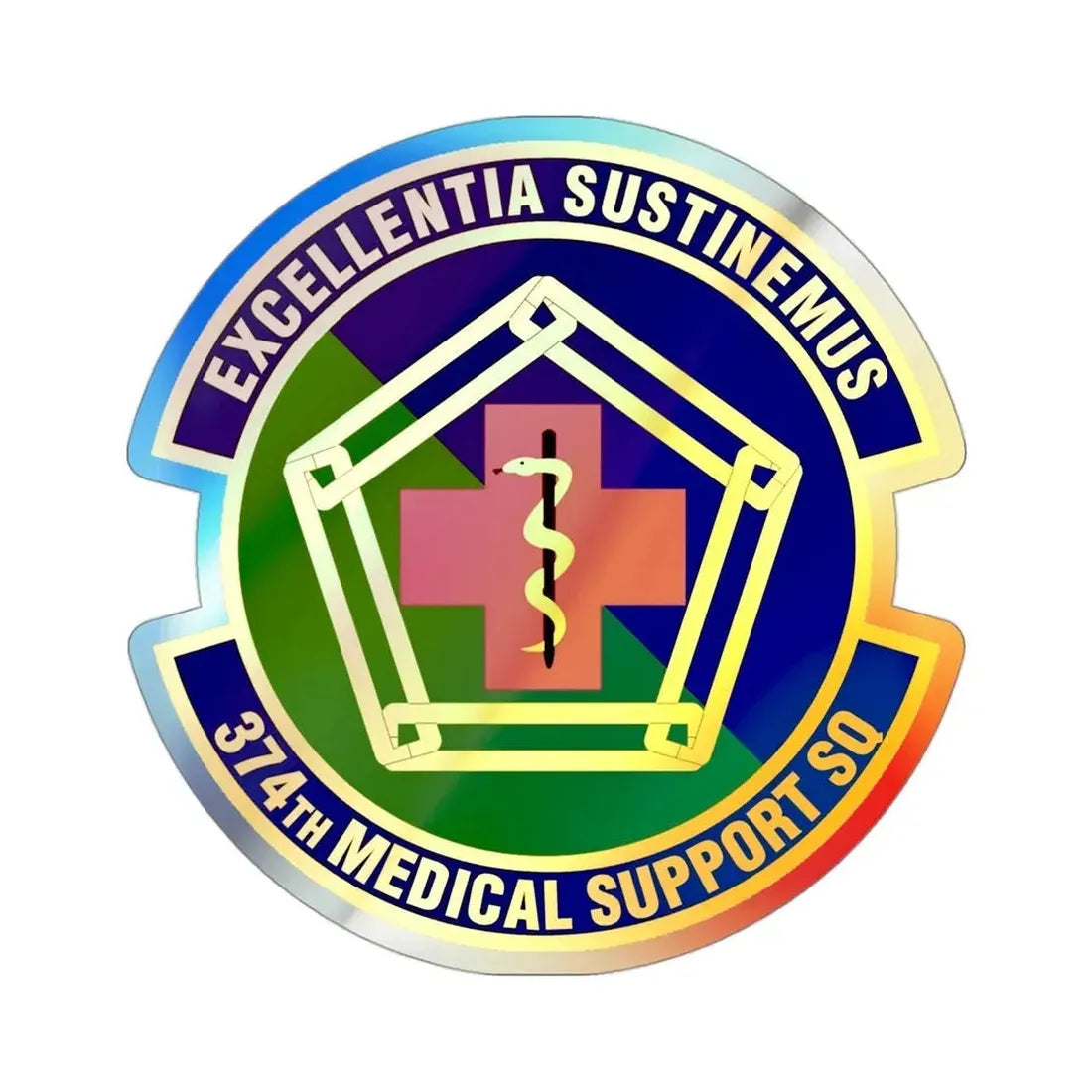 374th Medical Support Squadron (U.S. Air Force) Holographic STICKER Die-Cut Vinyl Decal - The Sticker Space