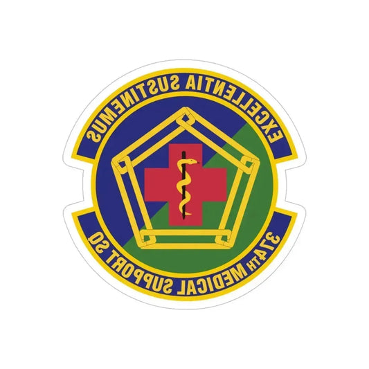 374th Medical Support Squadron (U.S. Air Force) REVERSE PRINT Transparent Die-Cut STICKER 6 Inch Die-Cut Transparent - The Sticker Space
