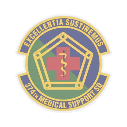 374th Medical Support Squadron (U.S. Air Force) STICKER Vinyl Kiss-Cut Decal 3 Inch Transparent - The Sticker Space