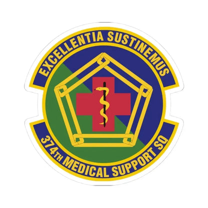 374th Medical Support Squadron (U.S. Air Force) STICKER Vinyl Kiss-Cut Decal 3 Inch White - The Sticker Space