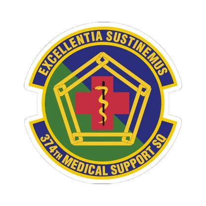 374th Medical Support Squadron (U.S. Air Force) STICKER Vinyl Kiss-Cut Decal 4 Inch White - The Sticker Space