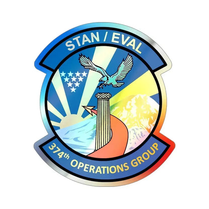 374th Operation Group (U.S. Air Force) Holographic STICKER Die-Cut Vinyl Decal 4 Inch Holographic - The Sticker Space