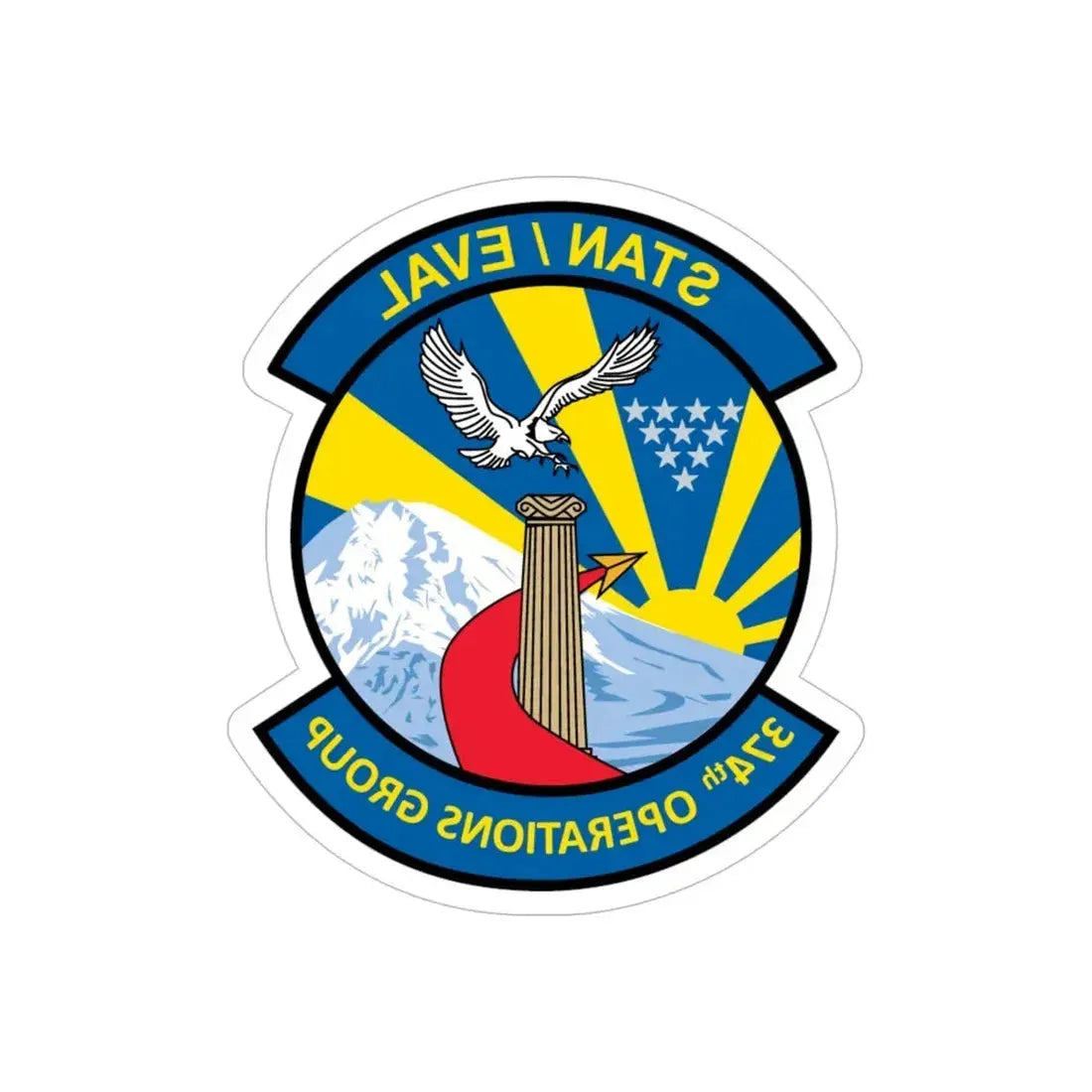 374th Operation Group (U.S. Air Force) REVERSE PRINT Transparent Die-Cut STICKER - The Sticker Space