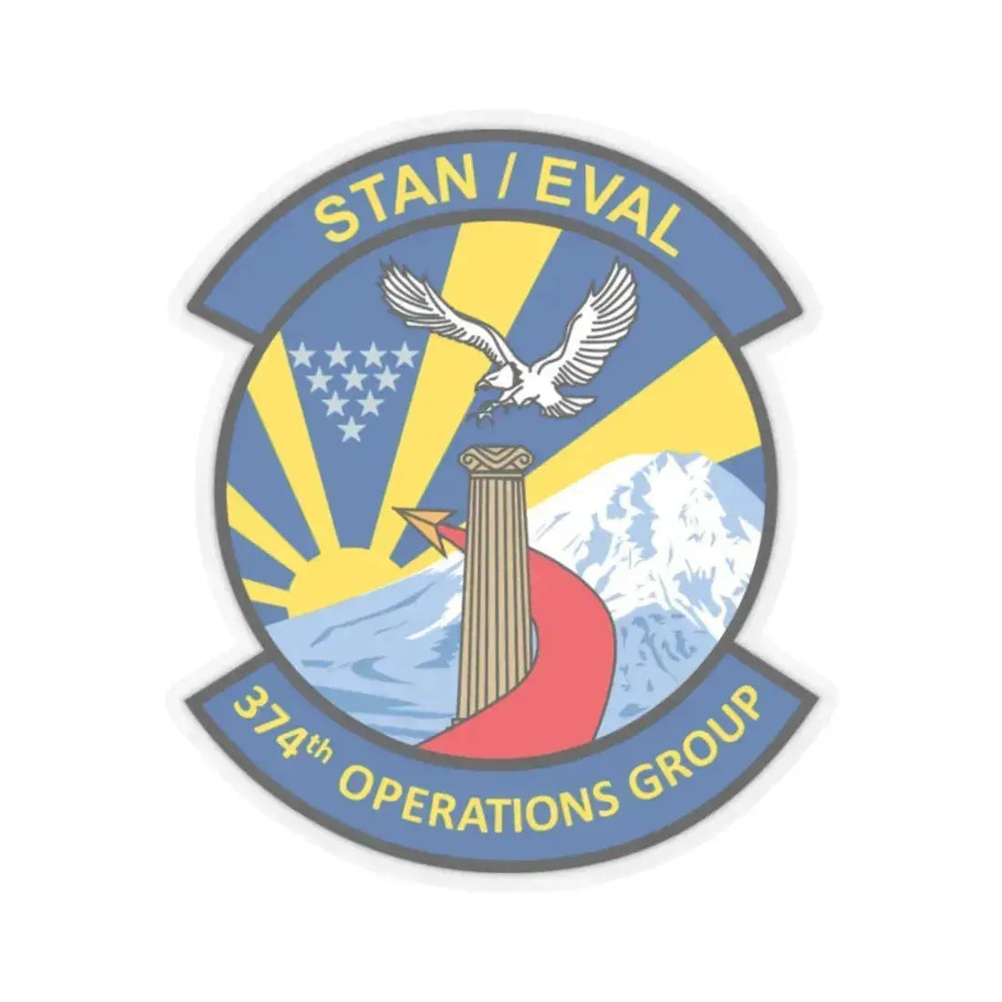 374th Operation Group (U.S. Air Force) STICKER Vinyl Kiss-Cut Decal 2 Inch Transparent - The Sticker Space