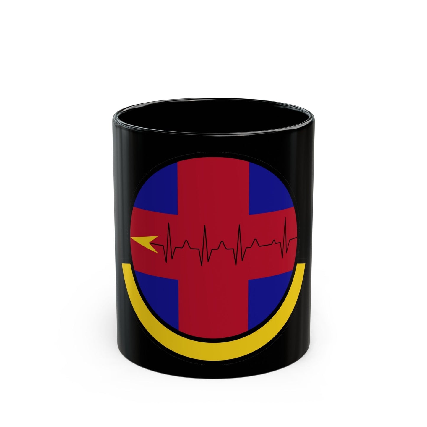 375 Healthcare Operations Squadron AMC (U.S. Air Force) Black Coffee Mug-11oz-The Sticker Space