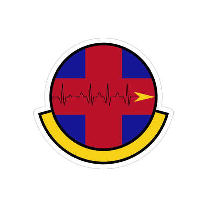 375 Healthcare Operations Squadron AMC (U.S. Air Force) REVERSE PRINT Transparent STICKER-4" × 4"-The Sticker Space