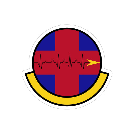 375 Healthcare Operations Squadron AMC (U.S. Air Force) REVERSE PRINT Transparent STICKER-6" × 6"-The Sticker Space