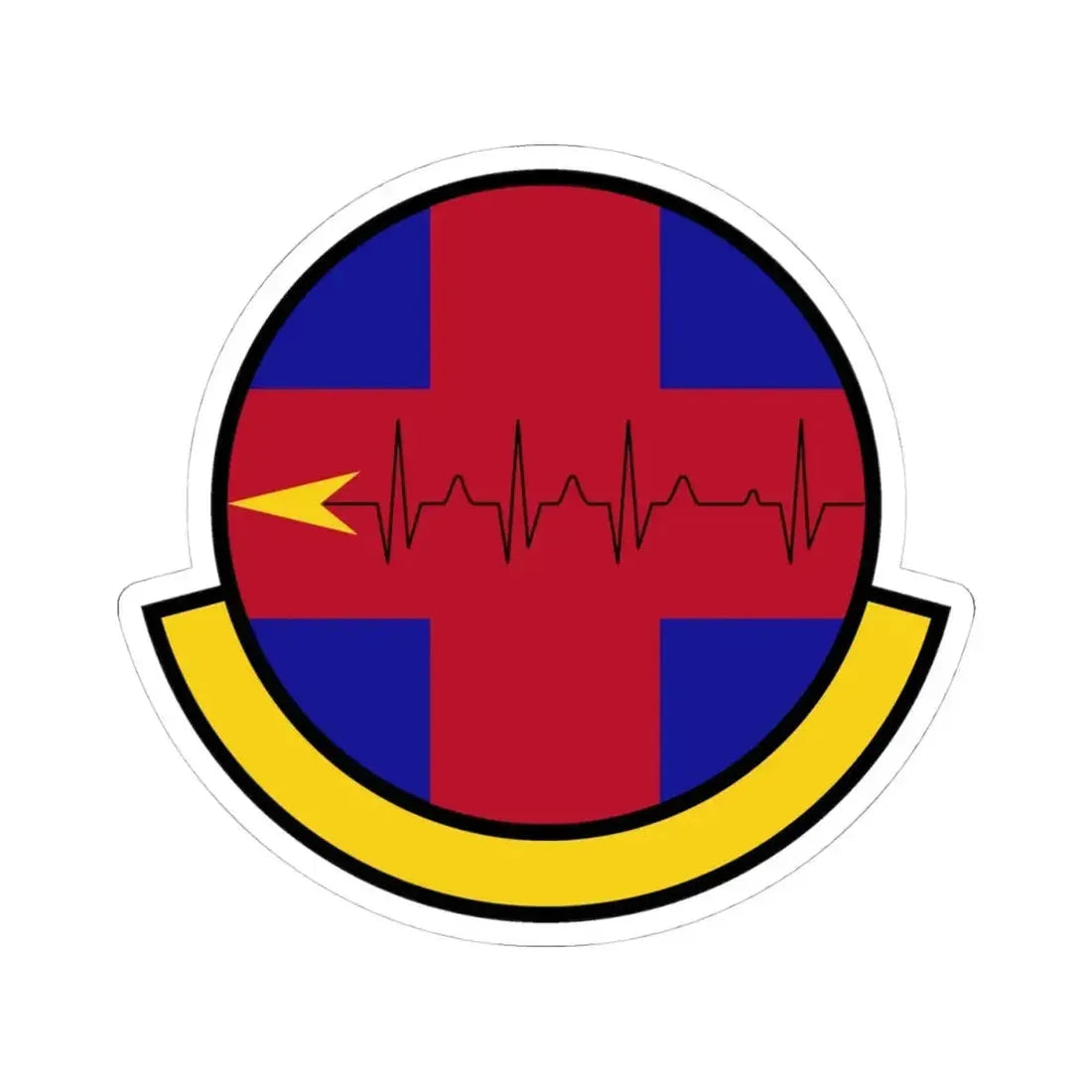 375 Healthcare Operations Squadron AMC (U.S. Air Force) STICKER Vinyl Kiss-Cut Decal 4 Inch White - The Sticker Space