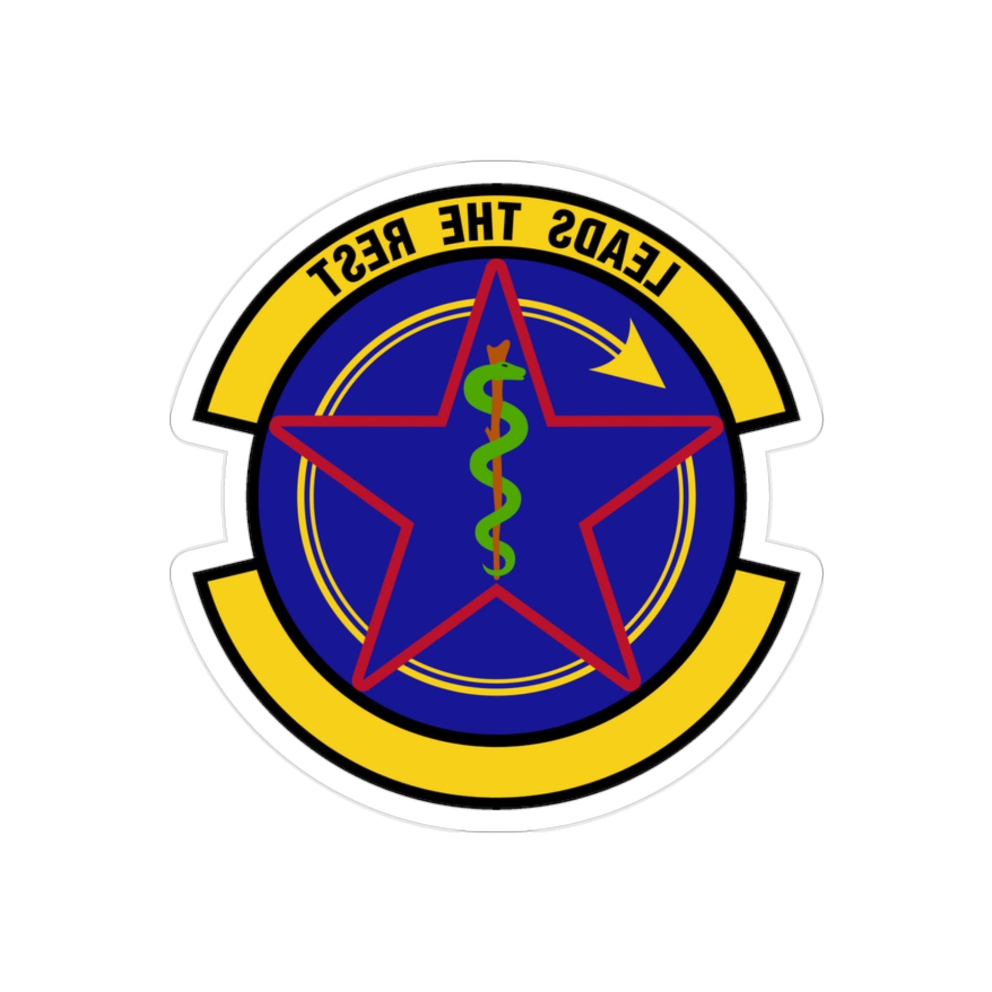 375 Operational Medical Readiness Squadron AMC (U.S. Air Force) REVERSE PRINT Transparent STICKER-2" × 2"-The Sticker Space