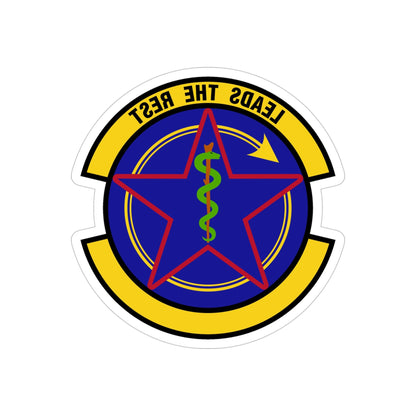 375 Operational Medical Readiness Squadron AMC (U.S. Air Force) REVERSE PRINT Transparent STICKER-4" × 4"-The Sticker Space