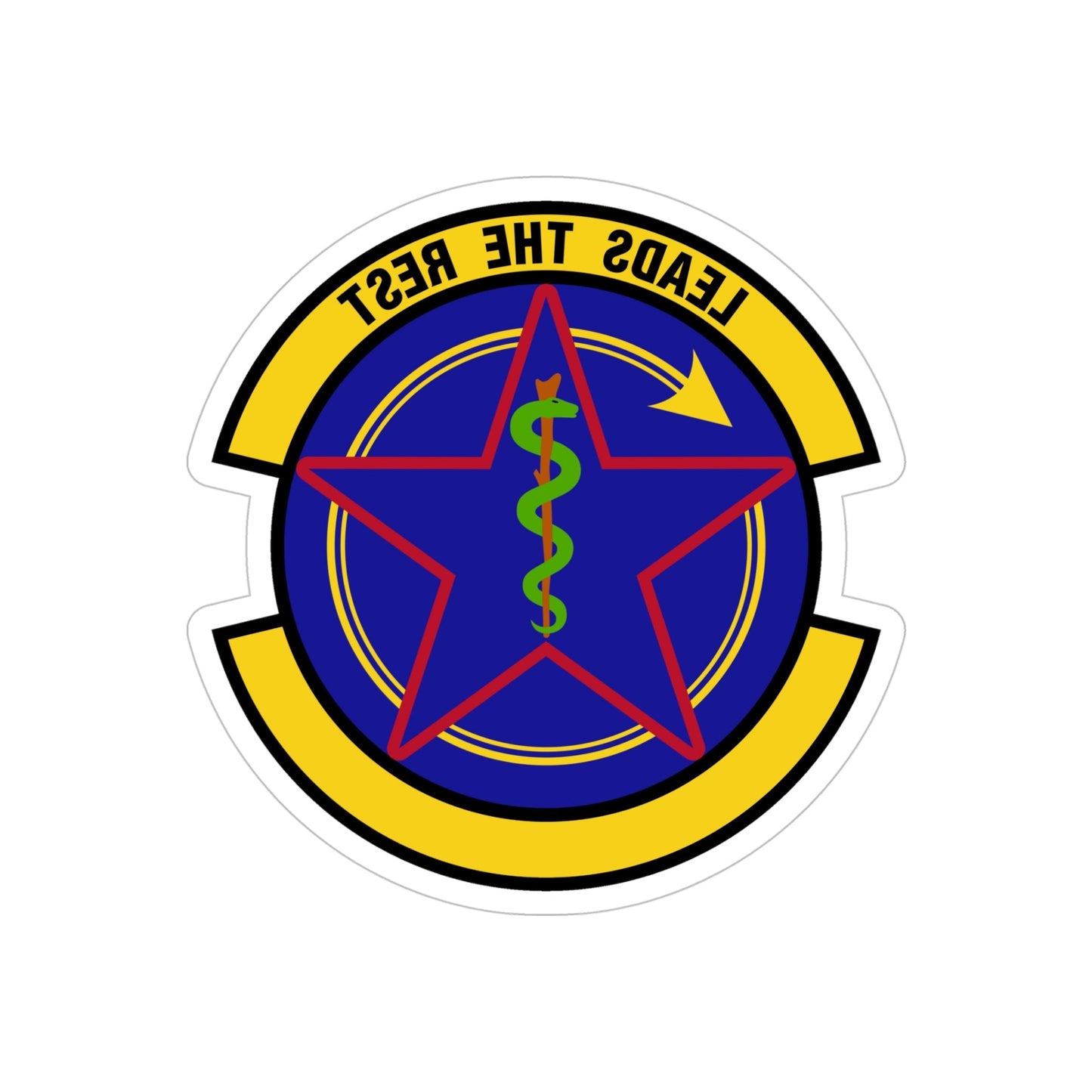 375 Operational Medical Readiness Squadron AMC (U.S. Air Force) REVERSE PRINT Transparent STICKER-5" × 5"-The Sticker Space