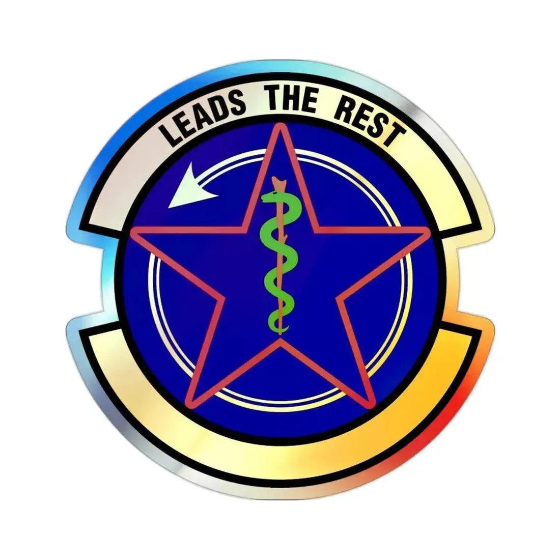 375 Operational Medical Readiness Squadron AMC (U.S. Air Force) Holographic STICKER Die-Cut Vinyl Decal 2 Inch Holographic - The Sticker Space