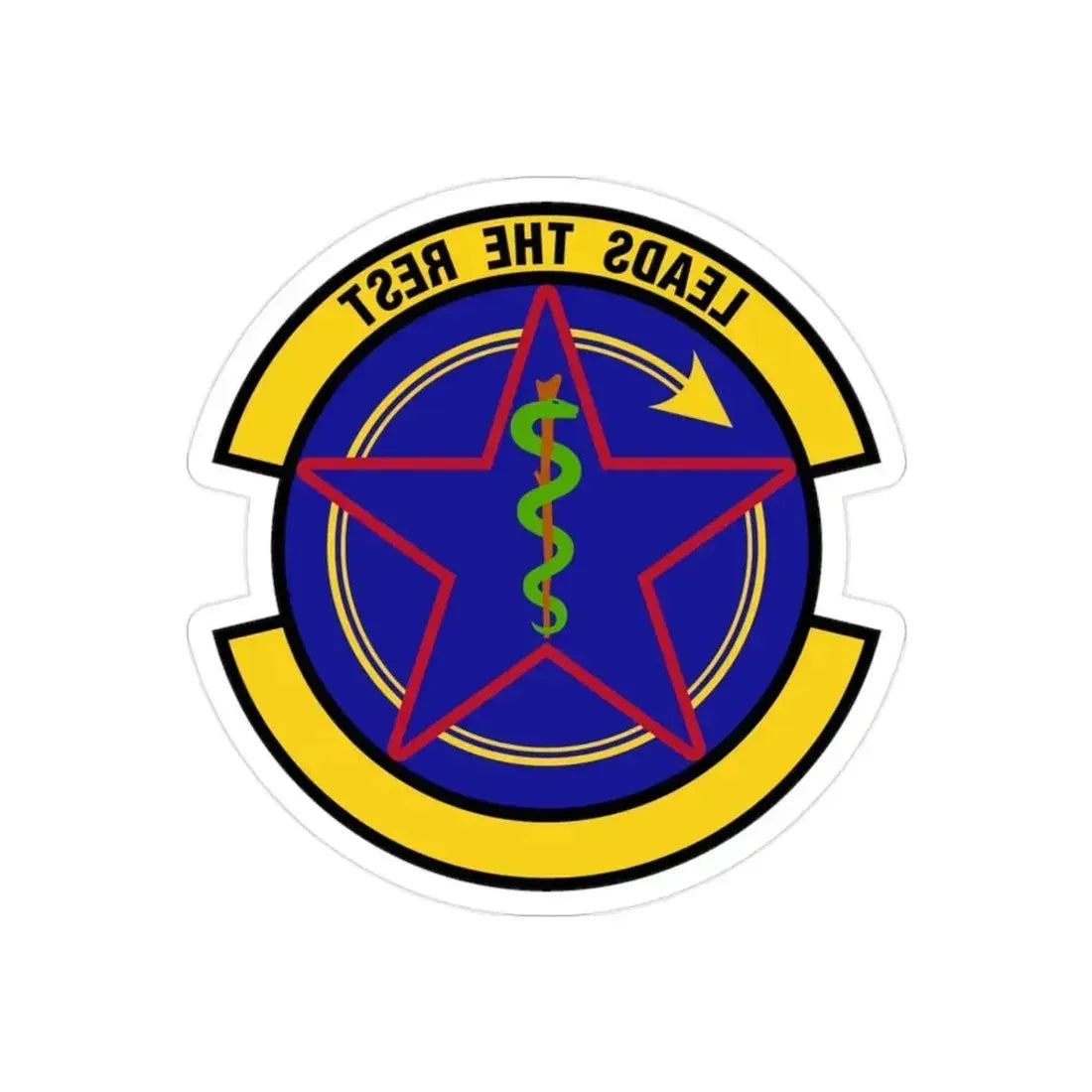 375 Operational Medical Readiness Squadron AMC (U.S. Air Force) REVERSE PRINT Transparent Die-Cut STICKER 2 Inch Die-Cut Transparent - The Sticker Space