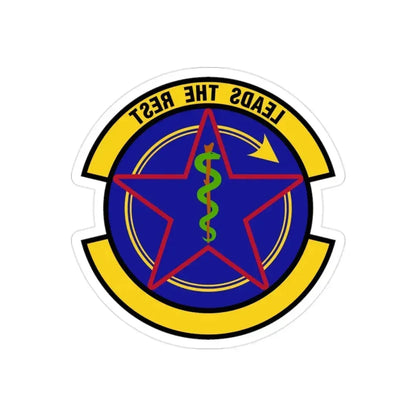 375 Operational Medical Readiness Squadron AMC (U.S. Air Force) REVERSE PRINT Transparent Die-Cut STICKER 2 Inch Die-Cut Transparent - The Sticker Space