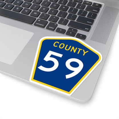 County 59 MN (Minnesota) (Road Sign) STICKER Vinyl Kiss-Cut Decal