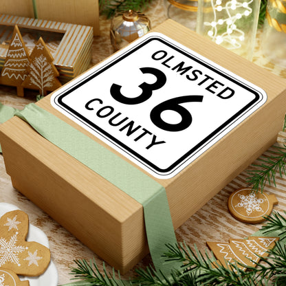 Olmsted County Route 36 (Minnesota) (Road Sign) STICKER Vinyl Kiss-Cut Decal