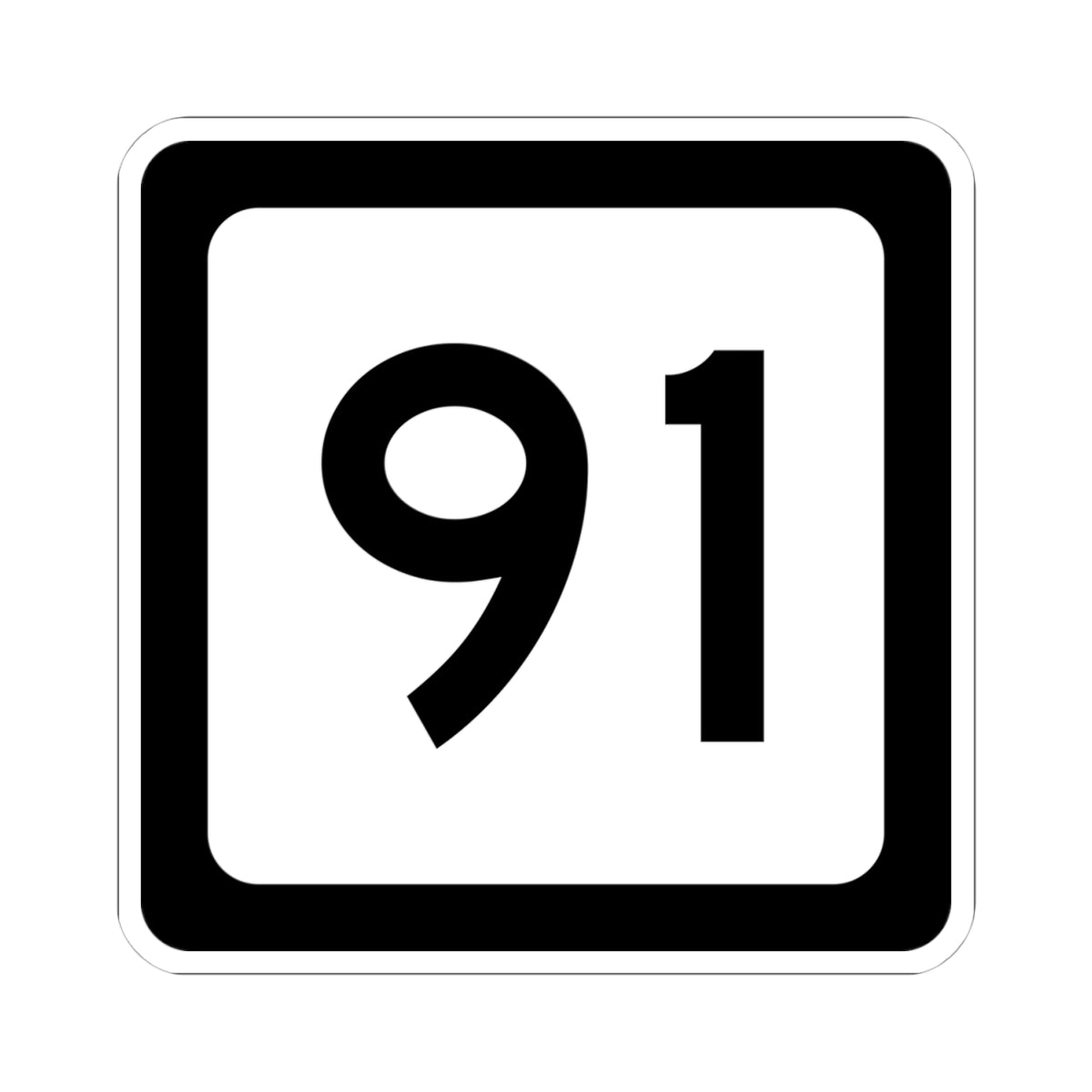 WV-91 (Virginia) (Road Sign) STICKER Vinyl Kiss-Cut Decal