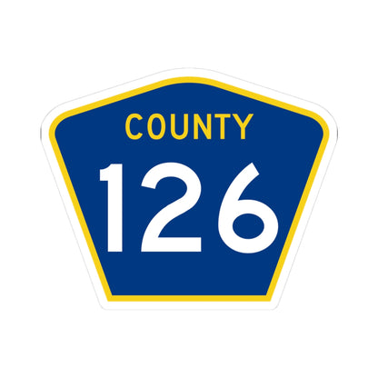 County 126 MN (Minnesota) (Road Sign) STICKER Vinyl Kiss-Cut Decal