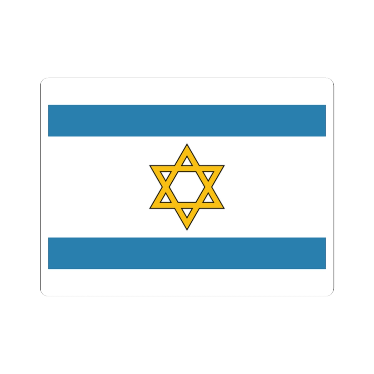 Flag of South Levant Dark Colors 3-2 (Israel) STICKER Vinyl Kiss-Cut Decal